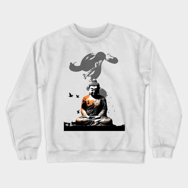 Mushin (Mental State) of Nothingness No. 1: Empty Mind Crewneck Sweatshirt by Puff Sumo